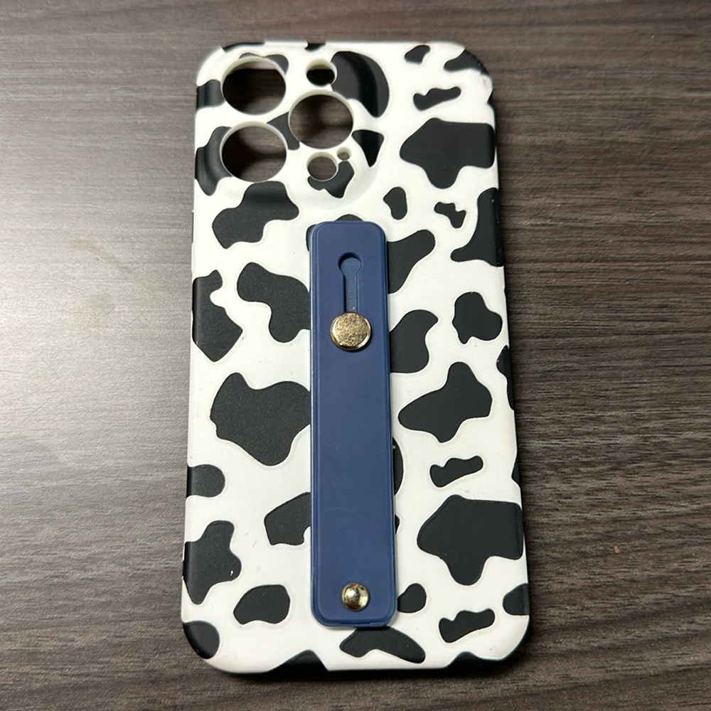 Cow Print Silicone iPhone 14 Pro Max Case